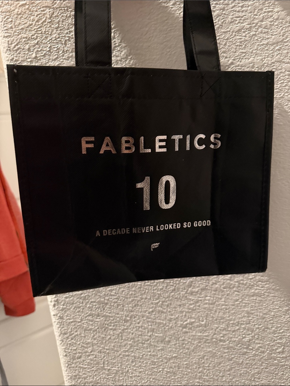 Fabletics Black Tote with Silver Logo